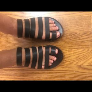 Black strappy sandals purchased from shopbop
